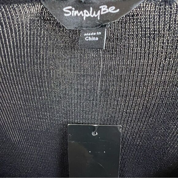 Simply Be Plus Size Dropped Waist Cinched Lace-Up Tunic Sweater, Size 28/30 - Picture 9 of 11